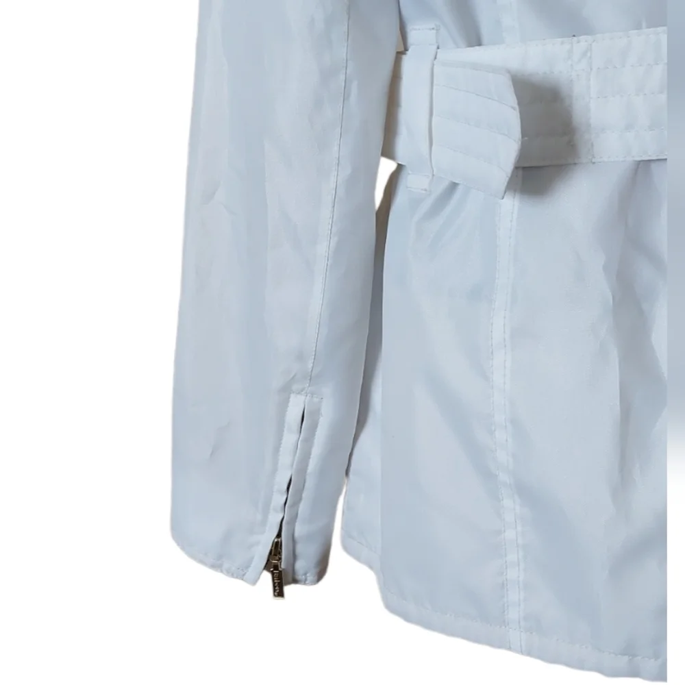 BNWT Barbour Womens White Rain Jacket UK Size 12 Lightweight Union Jack Lining. - Picture 7 of 16